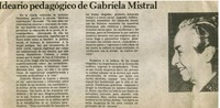 Ideario pedagógico de Gabriela Mistral.