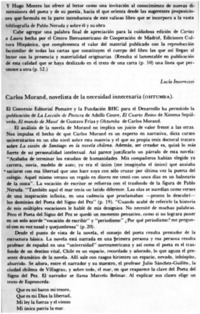 Carlos Morand, novelista de la necesidad innecesaria