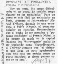 Poesía y diplomacia.