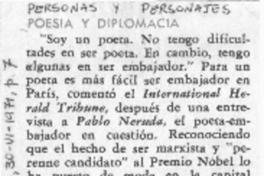 Poesía y diplomacia.