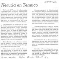 Neruda en Temuco.