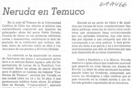 Neruda en Temuco.