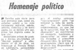 Homenaje político.