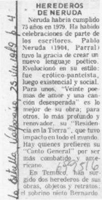 Herederos de Neruda