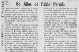 68 años de Pablo Neruda.