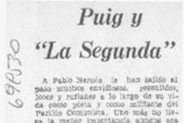 Puig y "La segunda"