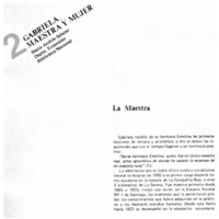 Gabriela Mistral, maestra y mujer