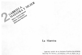 Gabriela Mistral, maestra y mujer