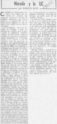 Neruda y la UC