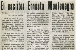 El escritor Ernesto Montenegro.