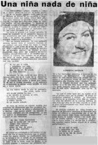 Una niña nada de niña.