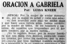 Oración de Gabriela