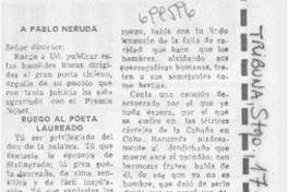 A Pablo Neruda.