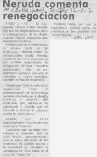 Neruda comenta renegociación.