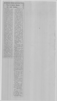 Para la historia literaria una carta histórica --