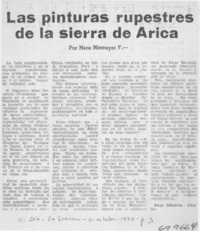 Las pinturas rupestres de la sierra de Arica