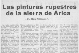 Las pinturas rupestres de la sierra de Arica