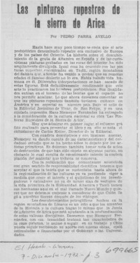 Las pinturas rupestres de la sierra de Arica