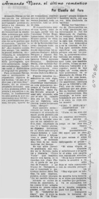 Armando Nieva, el último romántico