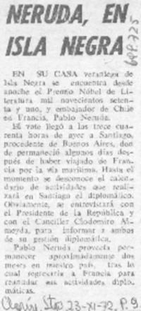 Neruda, en Isla Negra.