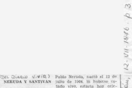 Neruda y Santiván
