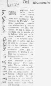 Poema quince.