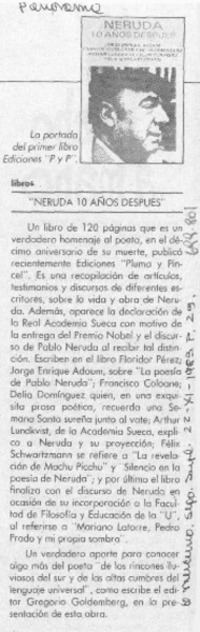 Neruda 10 años después