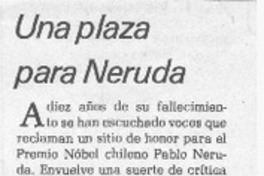 Una plaza para Neruda