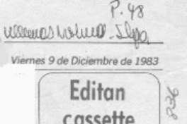 Editan cassette de Neruda.