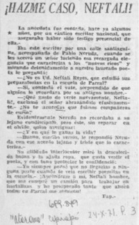 ¡Hazme caso, Neftalí!