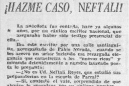 ¡Hazme caso, Neftalí!