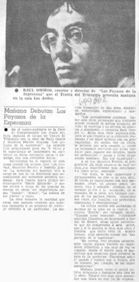 Mañana debutan los payasos de la esperanza.