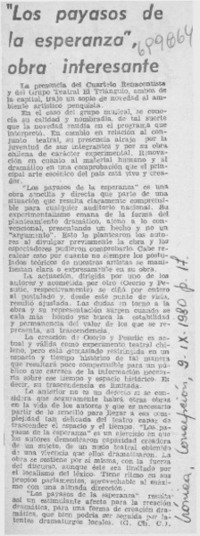 Los payasos de la esperanza" obra interesante.