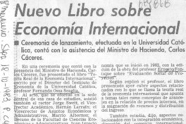 Nuevo libro sobre economía internacional.
