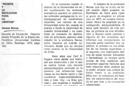 Rogers y la educación para la libertad".