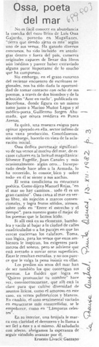 Ossa, poeta del mar
