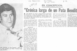 Crónica larga de un pata bendita".