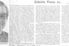 Gabriela piensa en--