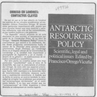 Orrego en Londres: contactos claves.