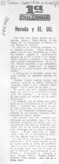 Neruda y EE.UU.