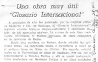 Una obra muy útil: "Glosario Internacional"