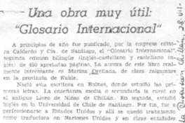 Una obra muy útil: "Glosario Internacional"