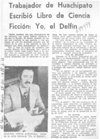 Trabajador de Huachipato escribió libro de ciencia ficción: yo, el delfín.