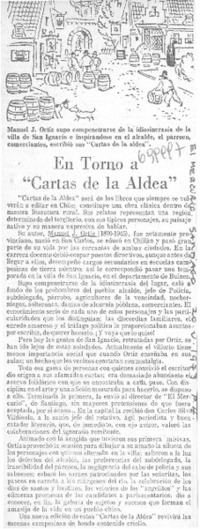 En torno a "Cartas de la aldea".