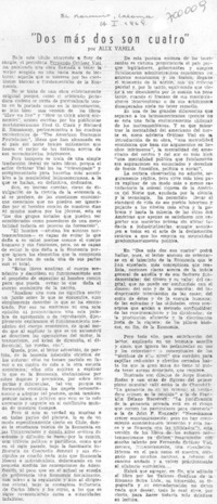 Dos mas dos son cuatro".