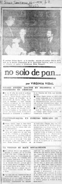 Nelson Osorio: doctor en filosofía y candidato en ciencias