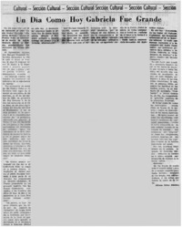 Un día como hoy Gabriela fue grande