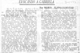 Evocando a Gabriela