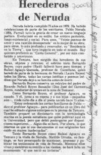 Herederos de Neruda