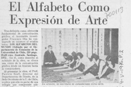 El alfabeto como expresión de arte.